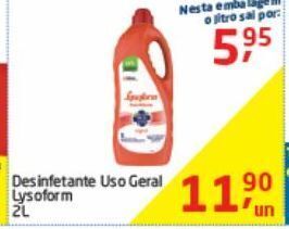 Tenda Atacado Desinfetante uso geral lysoform 2l oferta