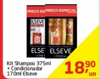 Tenda Atacado Kit shampoo 375ml + condicionador 170ml elseve oferta