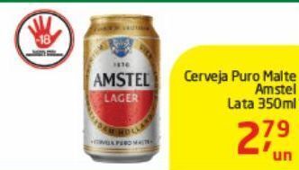 Tenda Atacado Cerveja puro malte amstel lata 350ml oferta