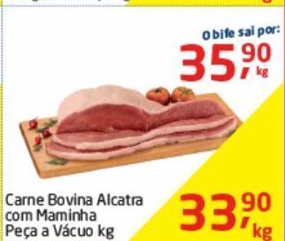 Tenda Atacado Carne bovina alcatra com maminha peça a vácuo kg oferta