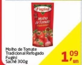 Tenda Atacado Molho de tomate tradicional refogado fugini sachê 300g oferta