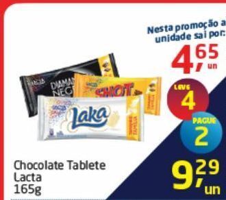 Tenda Atacado Chocolate tablete lacta 165g oferta