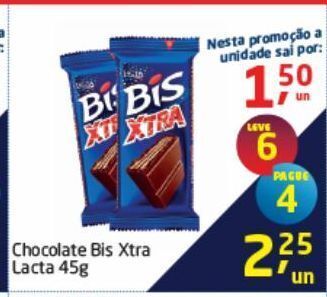Tenda Atacado Chocolate bis xtra lacta 45g oferta
