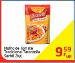 Tenda Atacado Molho de tomate tradicional tarantella sachê 2kg oferta
