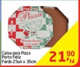 Tenda Atacado Caixa para pizza porto feliz fardo 25un x 35cm oferta