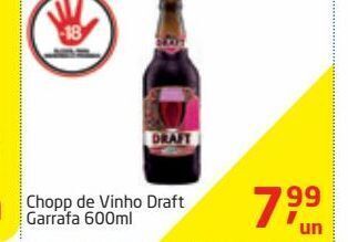 Tenda Atacado Chopp de vinho draft garrafa 600ml oferta