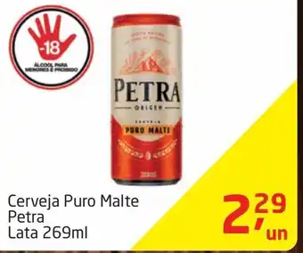 Tenda Atacado Cerveja puro malte petra lata 269ml oferta