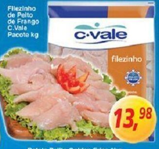 Supermercados Guanabara Filezinho de Peito de Frango C.Vale pacote 1kg oferta