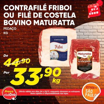 Dia Contrafile Friboi ou File de Costela Bovino Maturatta 1kg oferta