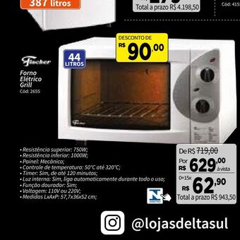 Deltasul Forno elétrico oferta