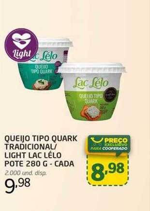 Cooper Queijo tipo quark tradicional light lac lélo oferta