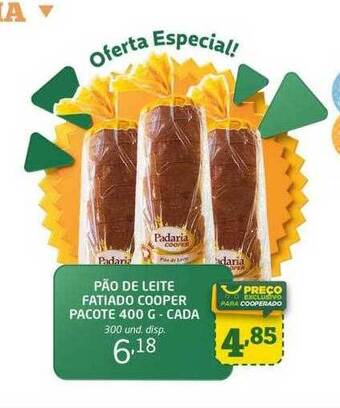 Cooper Pão de leite fatiado cooper oferta
