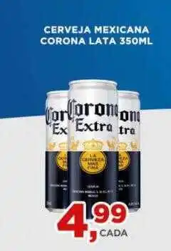 Supermercados Mundial Cerveja mexicana corona lata oferta