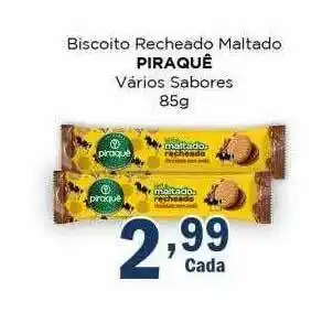 Supermercados Mundial Biscoito recheado maltado piraquê vários sabores oferta