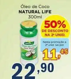 Supermercados Mundial Óleo de coco natural life oferta