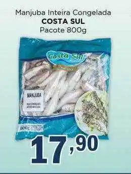 Supermercados Mundial Manjuba inteira congelada costa sul pacote oferta