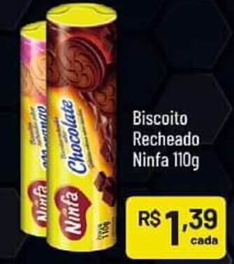 Supermercados Goes Biscoito Recheado Ninfa 110g oferta