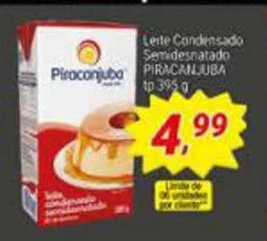 Amarelinha supermercados Leite Condensado Semidesnatado Pirancanjuba TP 395g oferta