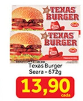 Shibata Supermercados Texas Burger Seara 672g oferta