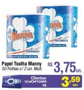 Fort Atacadista Papel Toalha Manny 50 folhas oferta