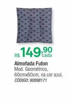 Leroy Merlin Almofada futon mod. geométrico 60cmx60cm oferta