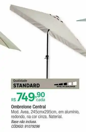 Ombrelone central mod. avea 245cmx295cm