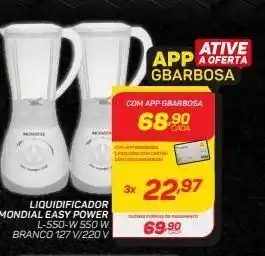 GBarbosa Liquidificador mondial easy power l-550-w 550 w branco 220 v oferta