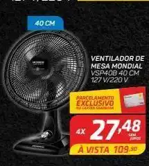 GBarbosa Ventilador de mesa mondial vsp40b 40 cm 220 v oferta
