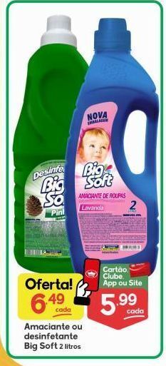 Supermercados Princesa Amaciante ou desinfectante big soft 2l oferta