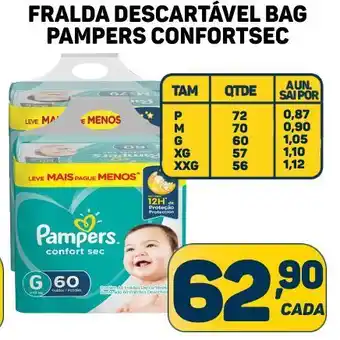 Dom Atacadista Fralda descartável bag pampers oferta