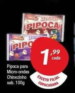 Pipoca para microondas chinezinho sab.