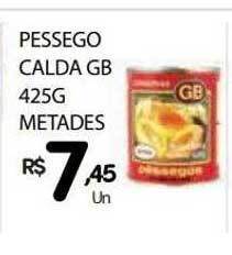 Supermercado Vitorino Pessego calda gb metades oferta