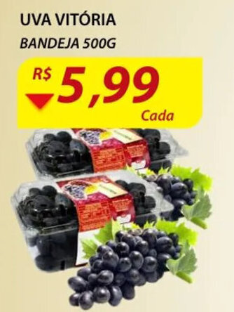 Assaí Atacadista Uva Vitoria bandeja 500g oferta