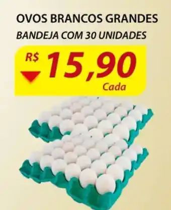 Assaí Atacadista Ovos Brancos grandes com 30 unidades oferta