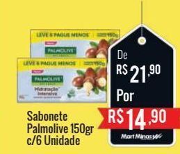 Mart Minas Sabonete palmolive 150gr c/6 unidade oferta