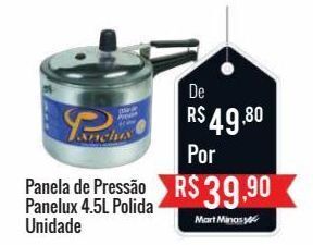 Mart Minas Panela de pressão panelux 4.5l polida oferta