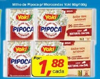 Supermercados Guanabara Milho de Pipoca p/ Microondas Yoki 90g/100g oferta