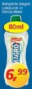 Supermercados Guanabara Adocante Magno Lowcucar c/ Stevia 80ml oferta