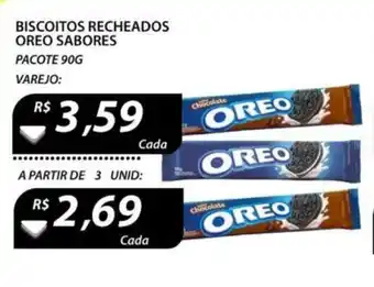 Assaí Atacadista Biscoitos Recheados Oreo Sabores 90g oferta
