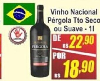 Serrano Supermercado Vinho Nacional Pergola Tto Seco ou Suave 1L oferta