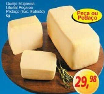 Supermercados Guanabara Queijo Mucarela Litoral peca pu pedaco 1kg oferta