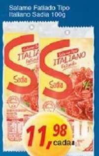 Supermercados Guanabara Salame Fatiado Tipo Italiano Sadia 100g oferta