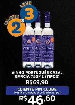 Pinheiro Supermercado Vinho português casal garcia tipos oferta