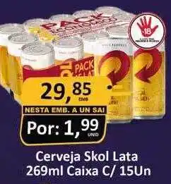 Cerveja skol lata caixa