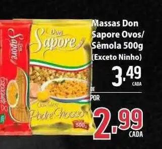 Sj Supermercados Massas don sapore ovos sêmola exceto ninho oferta