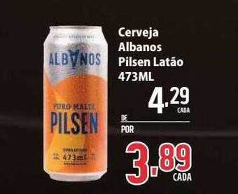 Sj Supermercados Cerveja albanos pilsen latão oferta