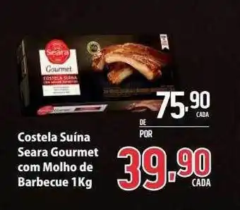 Sj Supermercados Costela suína seara gourmet com molho de barbecue oferta