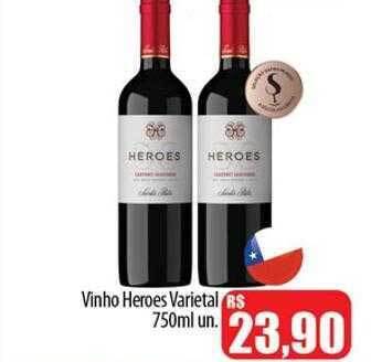 Proença Supermercados Vinho heroes varietal oferta