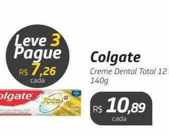 Drogal Colgate creme dental total 12 oferta