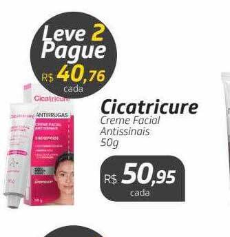 Drogal Cicatricure creme facial antissinais oferta